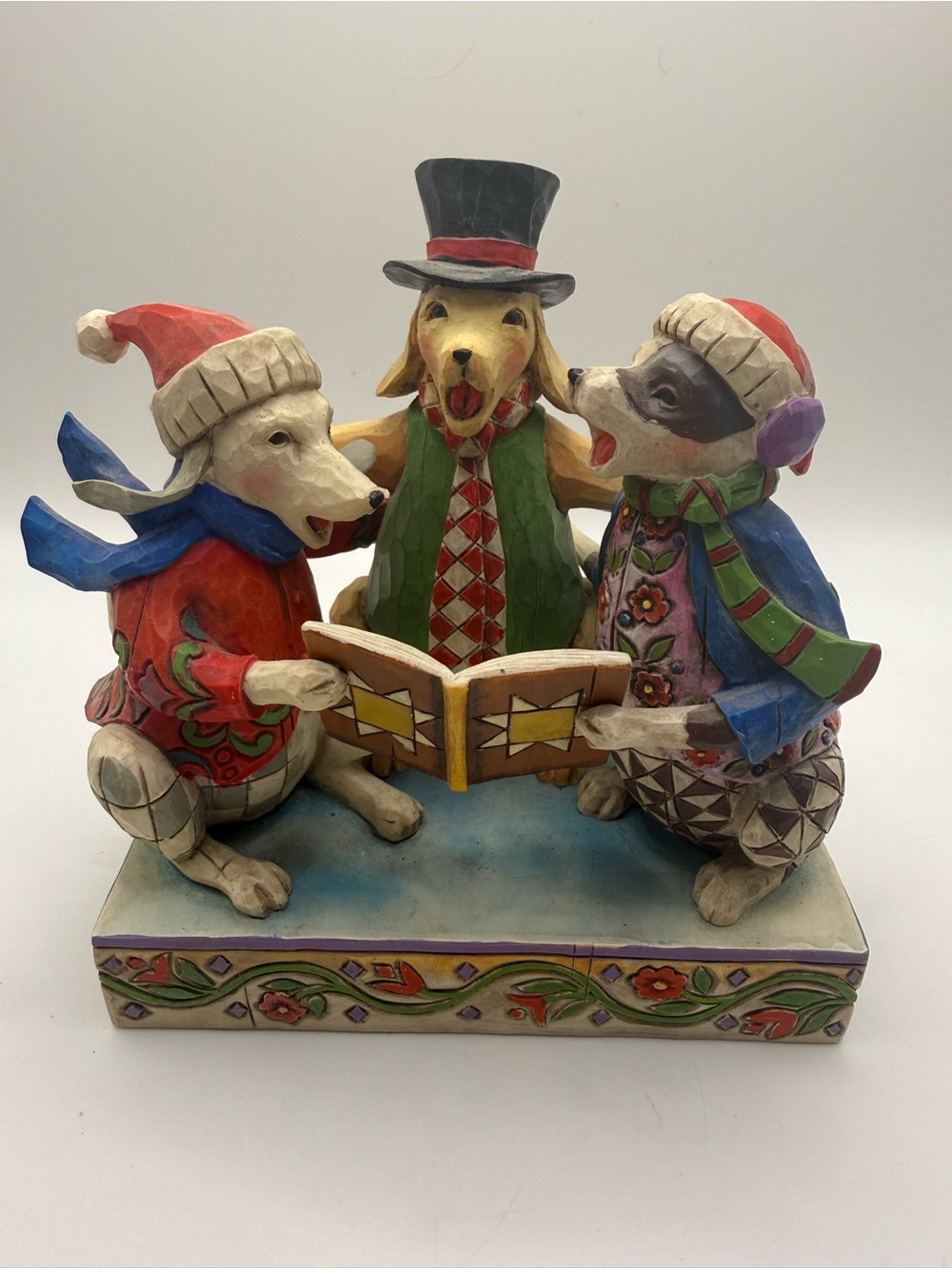 Jim Shore Heartwood Creek Caroling Canines Christmas Dog Figurine 2008